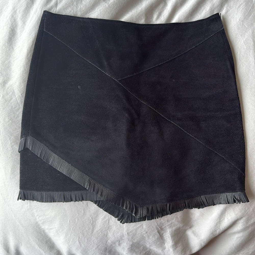 Maje Genuine Suede Skirt
